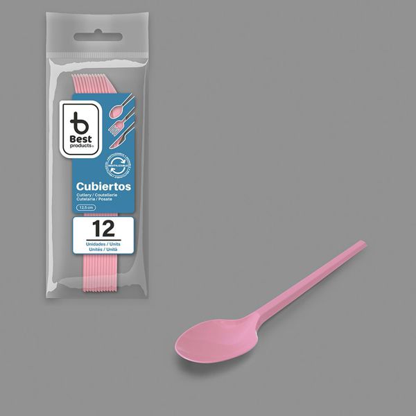 CUCHARITA PLASTIO ROSA