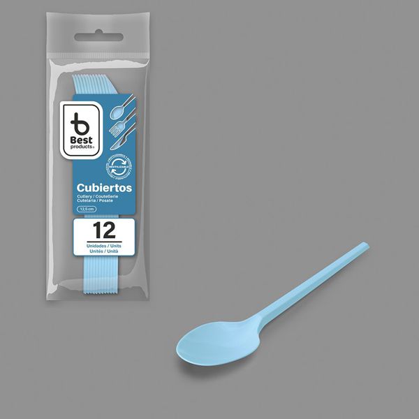CUCHARITA PLASTICO AZUL