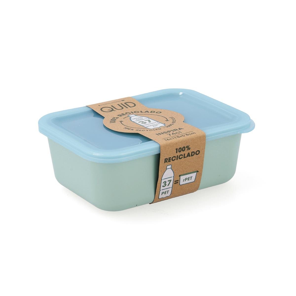 RECIPIENTE RECTANGULAR RPET TAPA