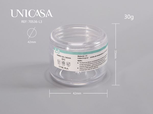 BOTE CREMA TRANSPARENTE