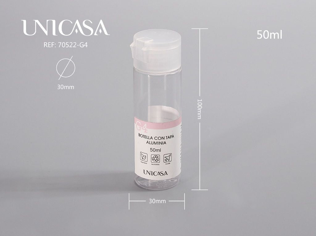 BOTELLA HERMETICA TRANSPARENTE