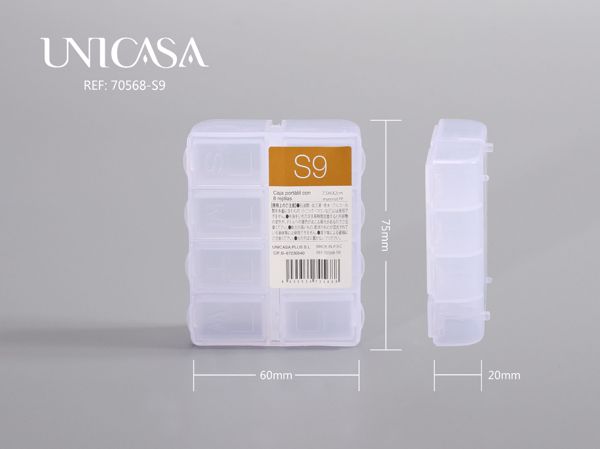 CAJA PORTATIL CON 8 REJILLAS