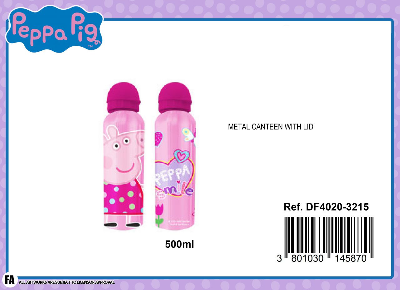 BOTELLA DE METAL PEPPA PIG