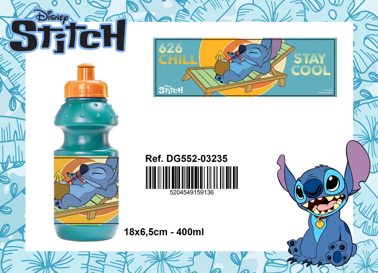 BOTELLA PLASTICO LILO Y STICH