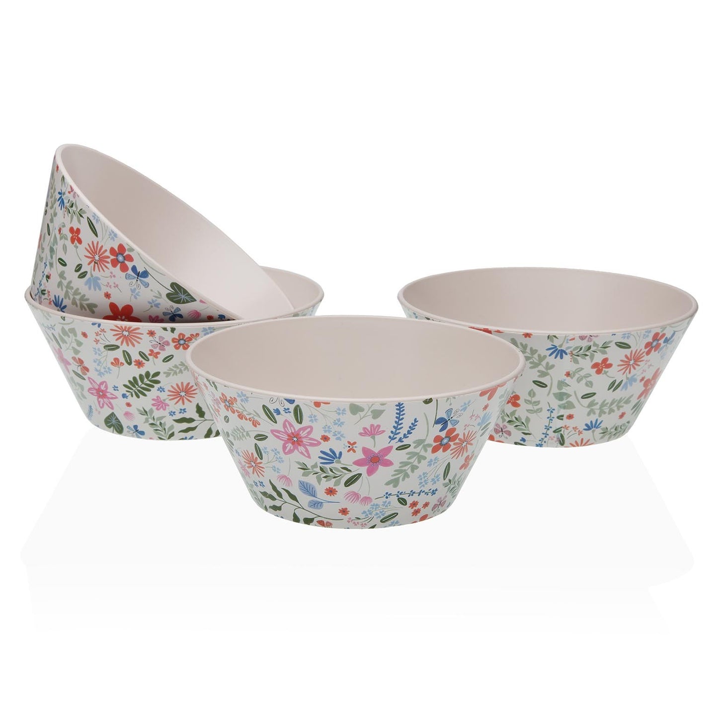 Set 4 boles de flores