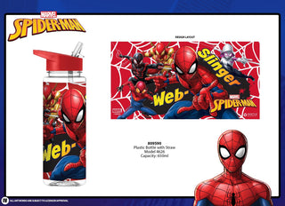 BOTELLA PLASTICO SPIDERMAN